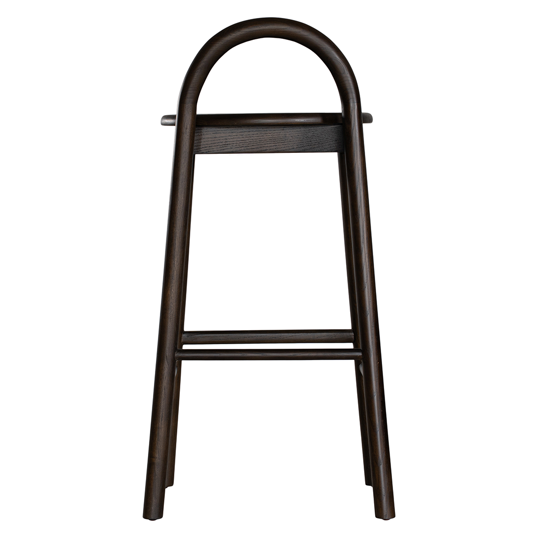 Milo barchair espresso with sculptural ashwood timber form designed for modern organic australian dining and kitchen spaces