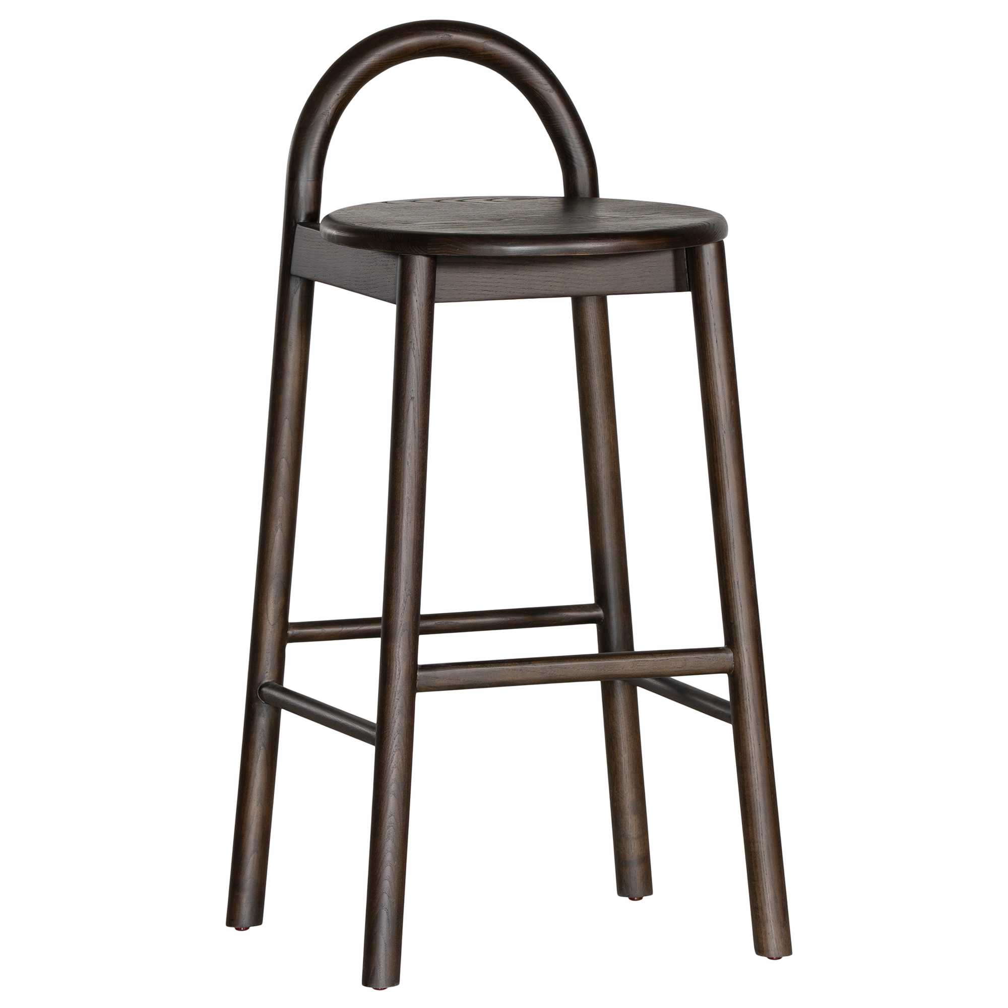Milo barchair espresso with sculptural ashwood timber form designed for modern organic australian dining and kitchen spaces