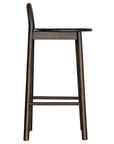 Milo barchair espresso with sculptural ashwood timber form designed for modern organic australian dining and kitchen spaces