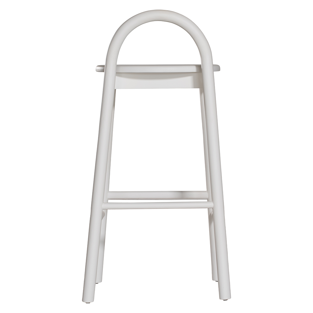 Milo barchair white with sculptural ashwood timber form designed for modern organic australian dining and kitchen spaces
