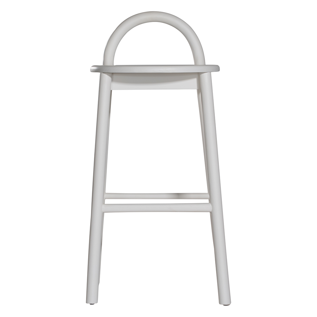 Milo barchair white with sculptural ashwood timber form designed for modern organic australian dining and kitchen spaces