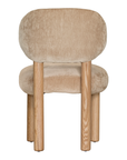 Moda dining chair dolce with soft upholstered seat and natural timber legs styled for modern australian dining interiors