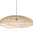 Kulala Living natural rattan pendant light, handwoven for a relaxed coastal aesthetic. Its organic design and wide, airy frame create a warm, inviting ambiance in any interior space