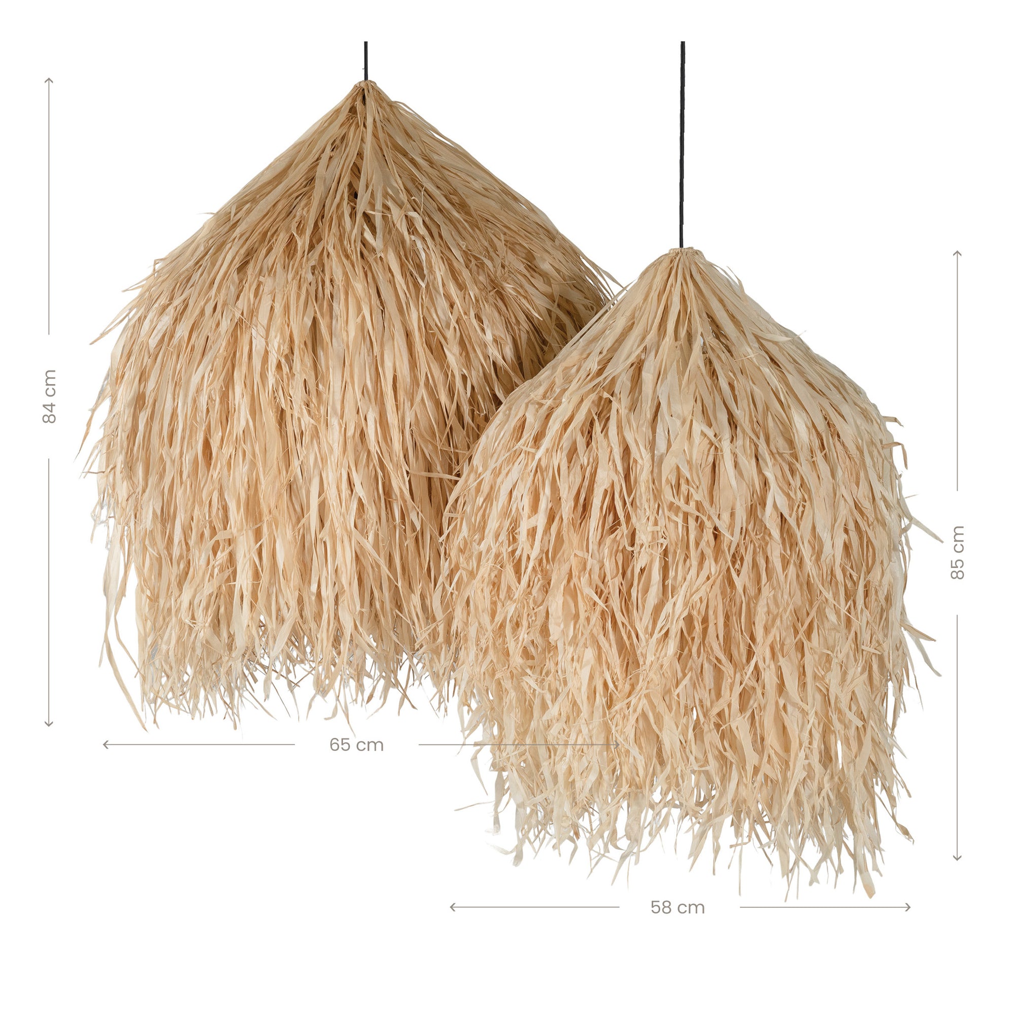 Natural seagrass pendant light with bohemian style, featuring layered raffia texture and organic coastal charm