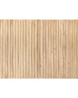 Natural teak wood panel bedhead with vertical pole design, showcasing the organic texture and warm tones of solid teak. Ideal for creating a tranquil and earthy bedroom aesthetic. Queen size bedhead for contemporary and rustic interiors.