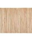 Natural teak wood panel bedhead with vertical pole design, showcasing the organic texture and warm tones of solid teak. Ideal for creating a tranquil and earthy bedroom aesthetic. Queen size bedhead for contemporary and rustic interiors.