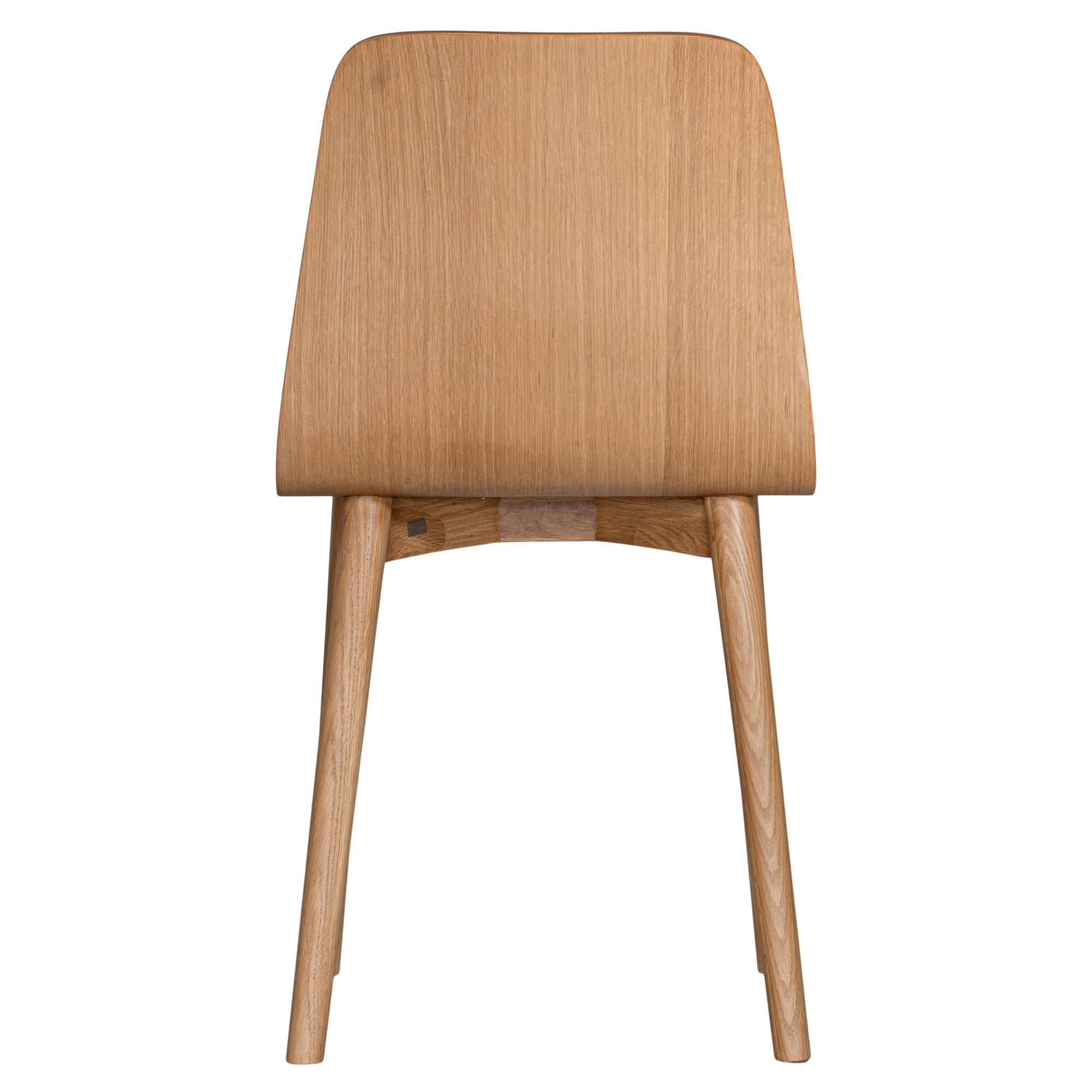The Kulala Living natural wood dining chair features a sleek, curved seat with a natural wood grain finish. Its minimalist design and sturdy legs make it a stylish and versatile addition to any modern dining space