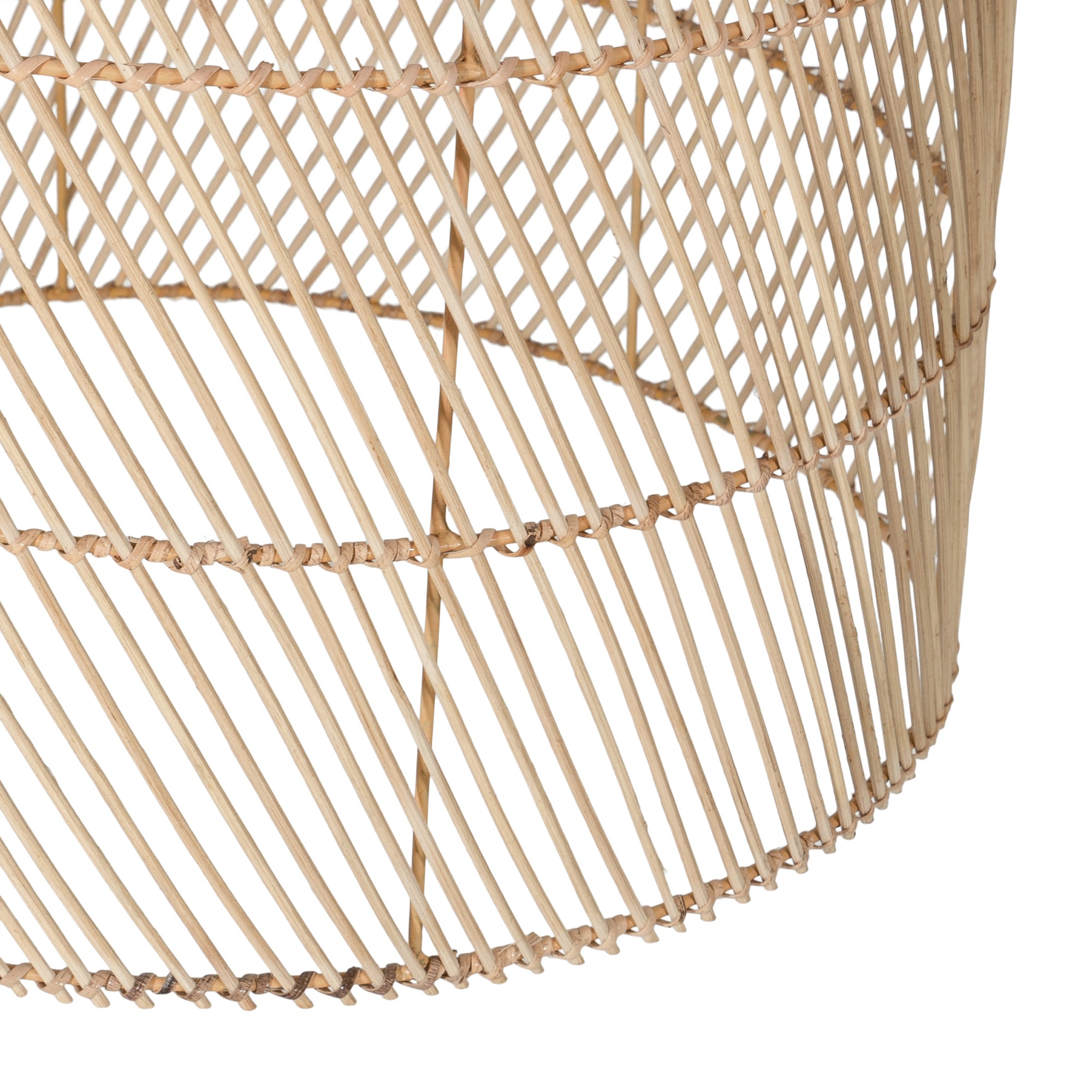 Natural woven pendant light with a modern, natural fibre design, ideal for contemporary interiors and outdoor settings