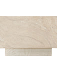 Nulusi coffee table in dune hydro dipped finish with rectangular form and solid block base