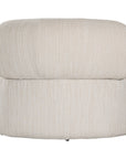 A contemporary pebble upholstered lounge chair with a low-profile design and curved backrest. This modern, armless seating piece features a smooth, rounded silhouette, making it a stylish and comfortable addition to any living space