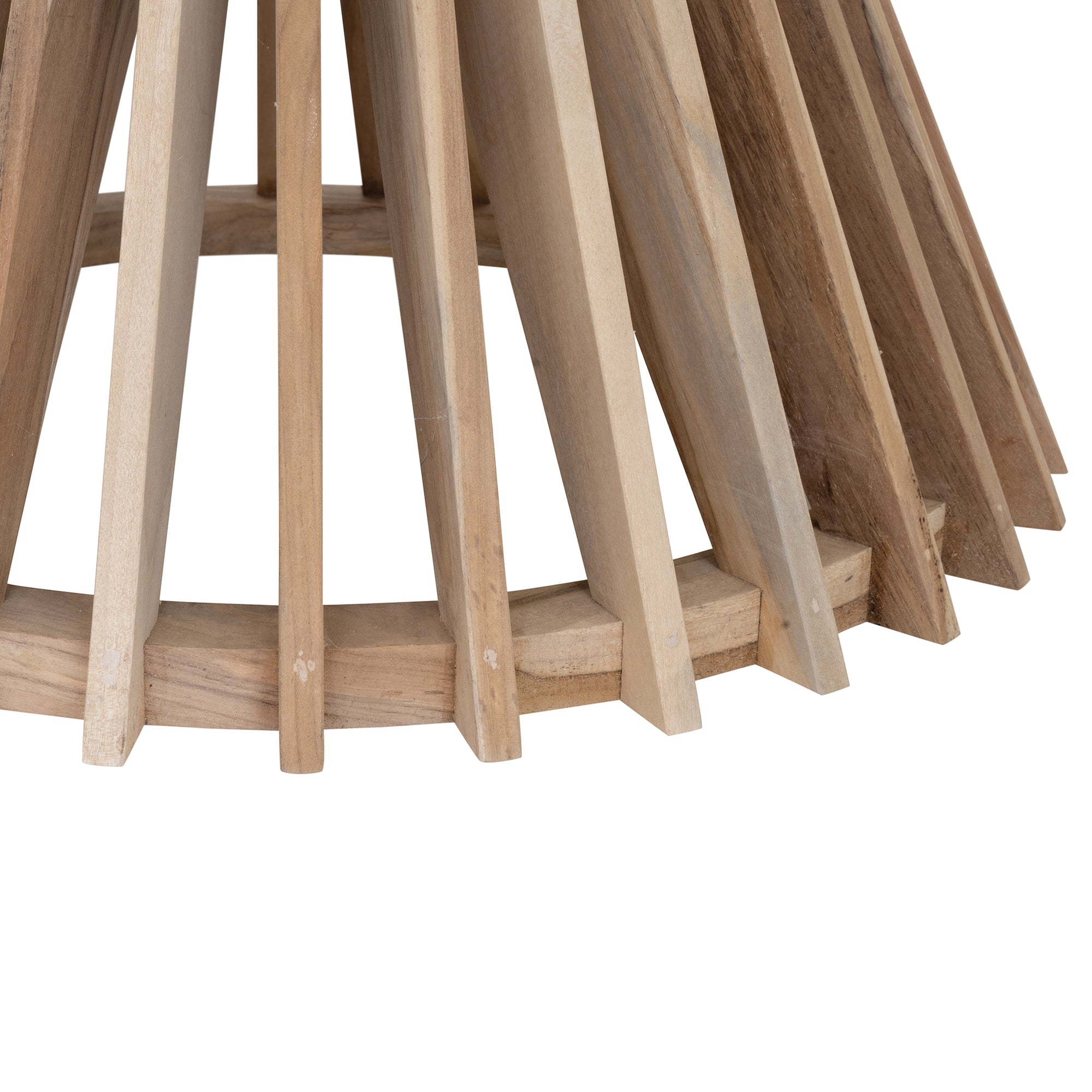 A stylish round dining table featuring a sculptural wooden base with a clear glass top, offering a contemporary yet natural aesthetic for modern dining spaces.