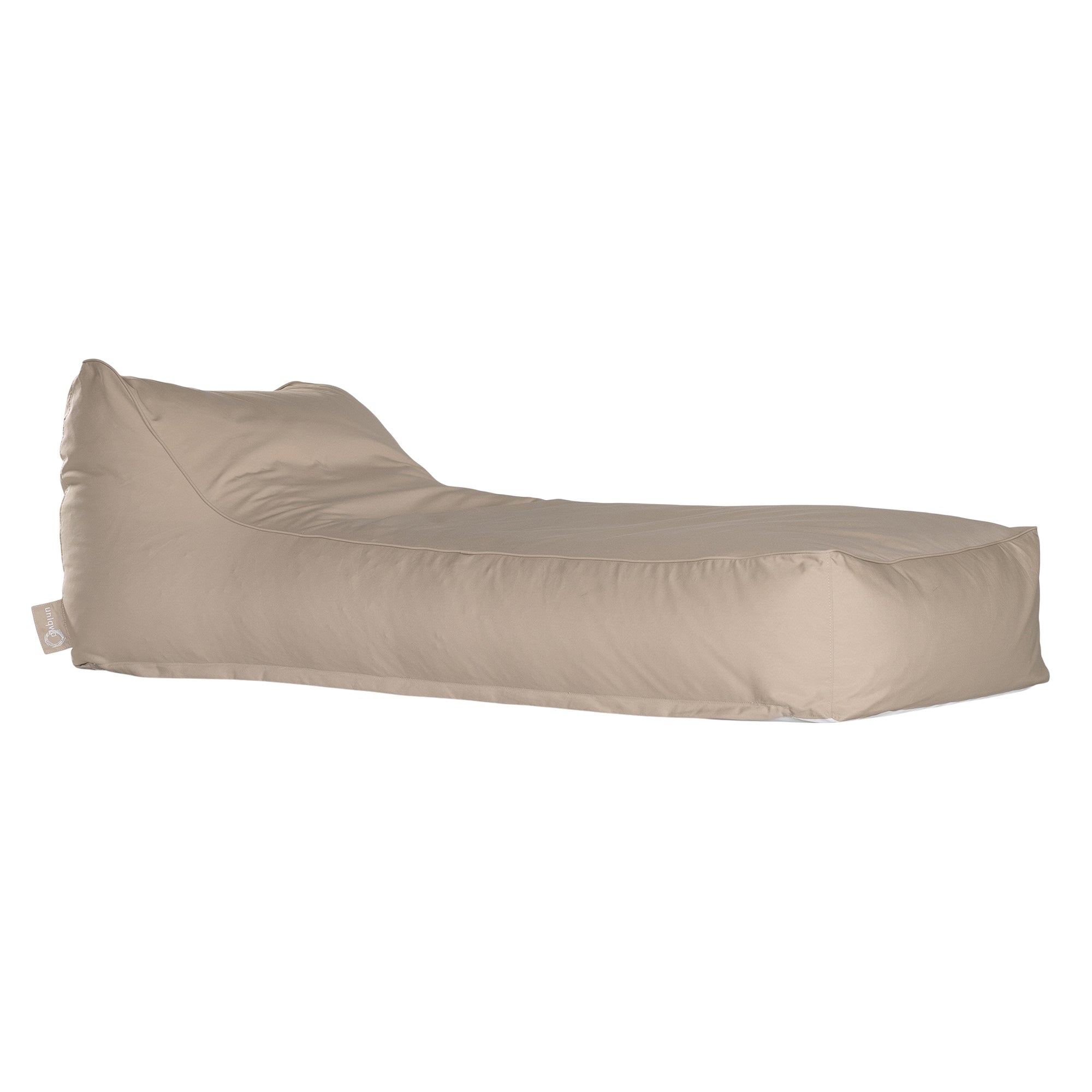 Sand sunlounger bean bag for outdoor relaxation, featuring durable fabric and ergonomic shape. Ideal for poolside lounging, garden seating, or creating a casual chill-out area