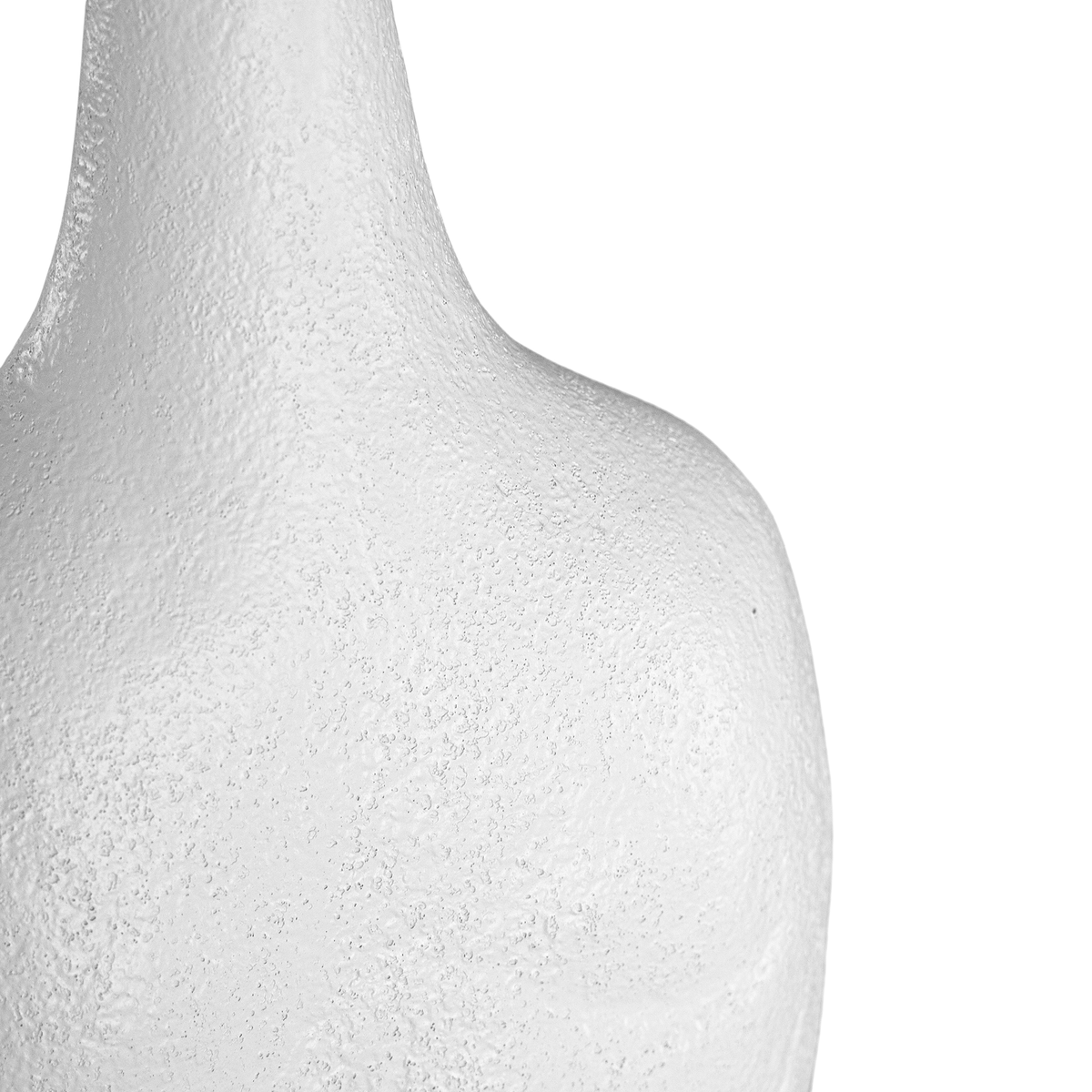Large white Meraki Fibre Cement Vase by KULALA Living with a smooth, sculptural design on a plain background.