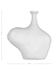 Whitewashed fibre cement vase by KULALA Living with a sculptural, wide, pure white design, perfect for modern home decor.