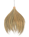 Handwoven seagrass pendant light with natural fibres, adding organic texture and warmth to any interior space