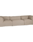 Sunset modular sofa in natural linen with a relaxed low profile modular design.