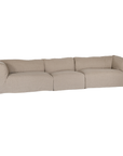 Sunset modular sofa in natural linen with a relaxed low profile modular design.