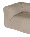Sunset modular sofa in natural linen with a relaxed low profile modular design.