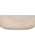 Tabati coffee table in dune finish with smooth rounded bowl shape and sculptural low profile design.