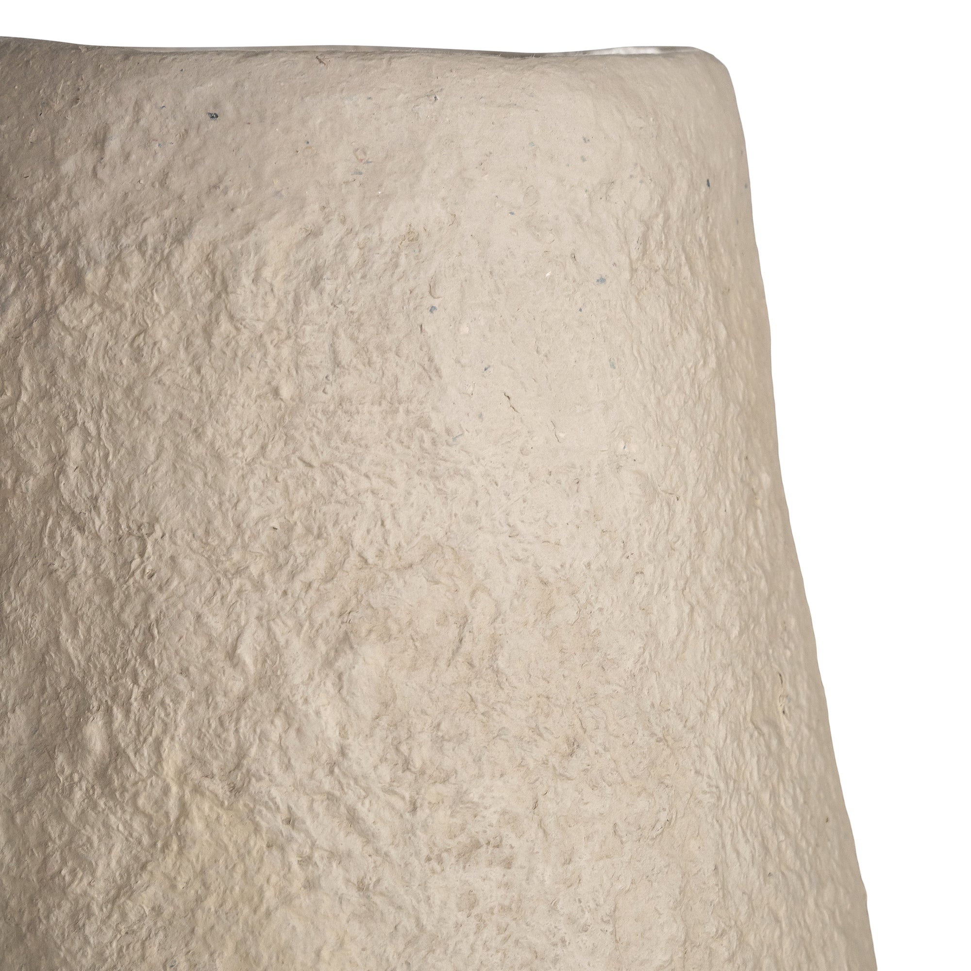 Handcrafted tall rustic paper mache pot with a textured natural finish, perfect for adding organic charm to any space