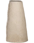 Handcrafted tall rustic paper mache pot with a textured natural finish, perfect for adding organic charm to any space