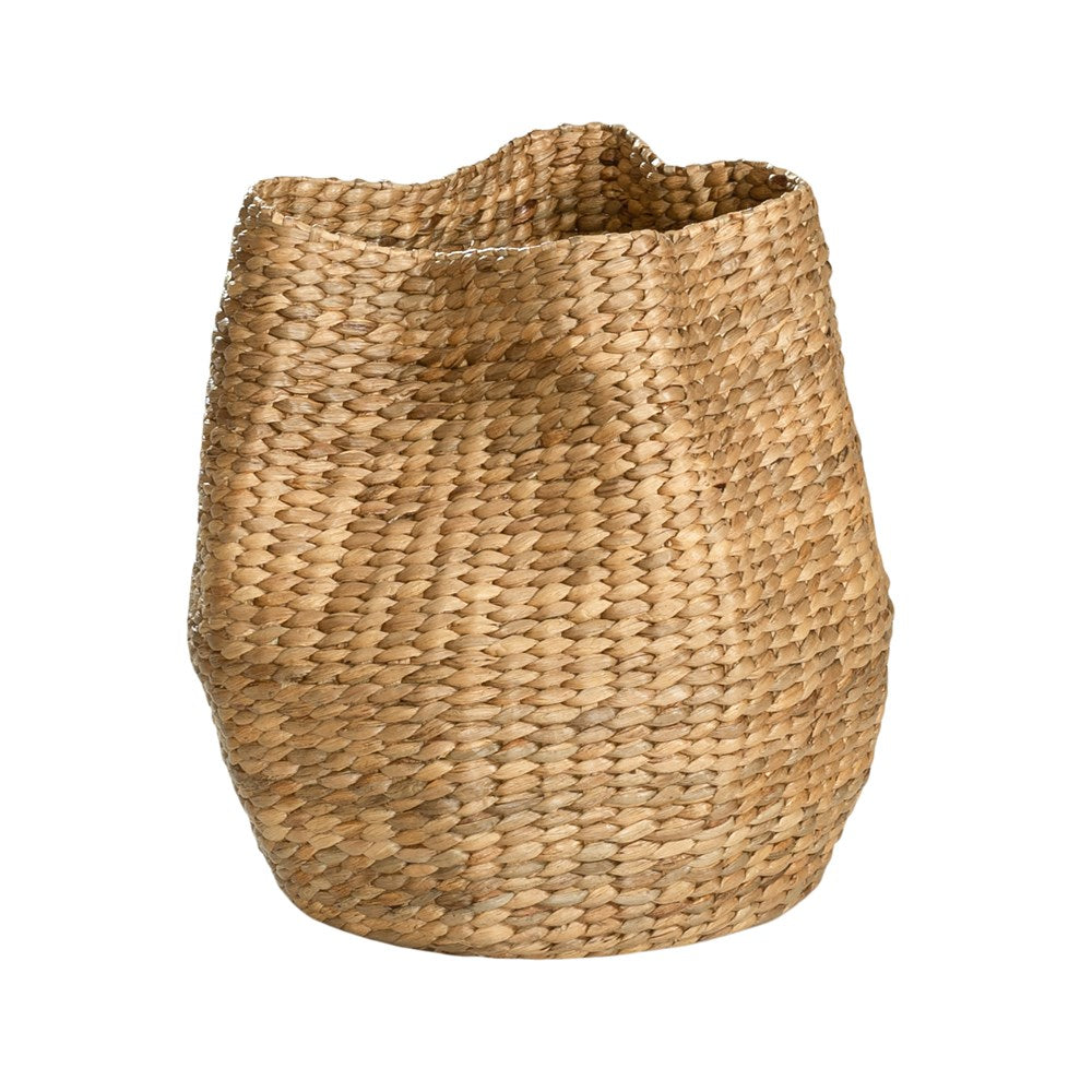 Talura basket set in natural handwoven seagrass with organic rounded shape and softly structured open tops.