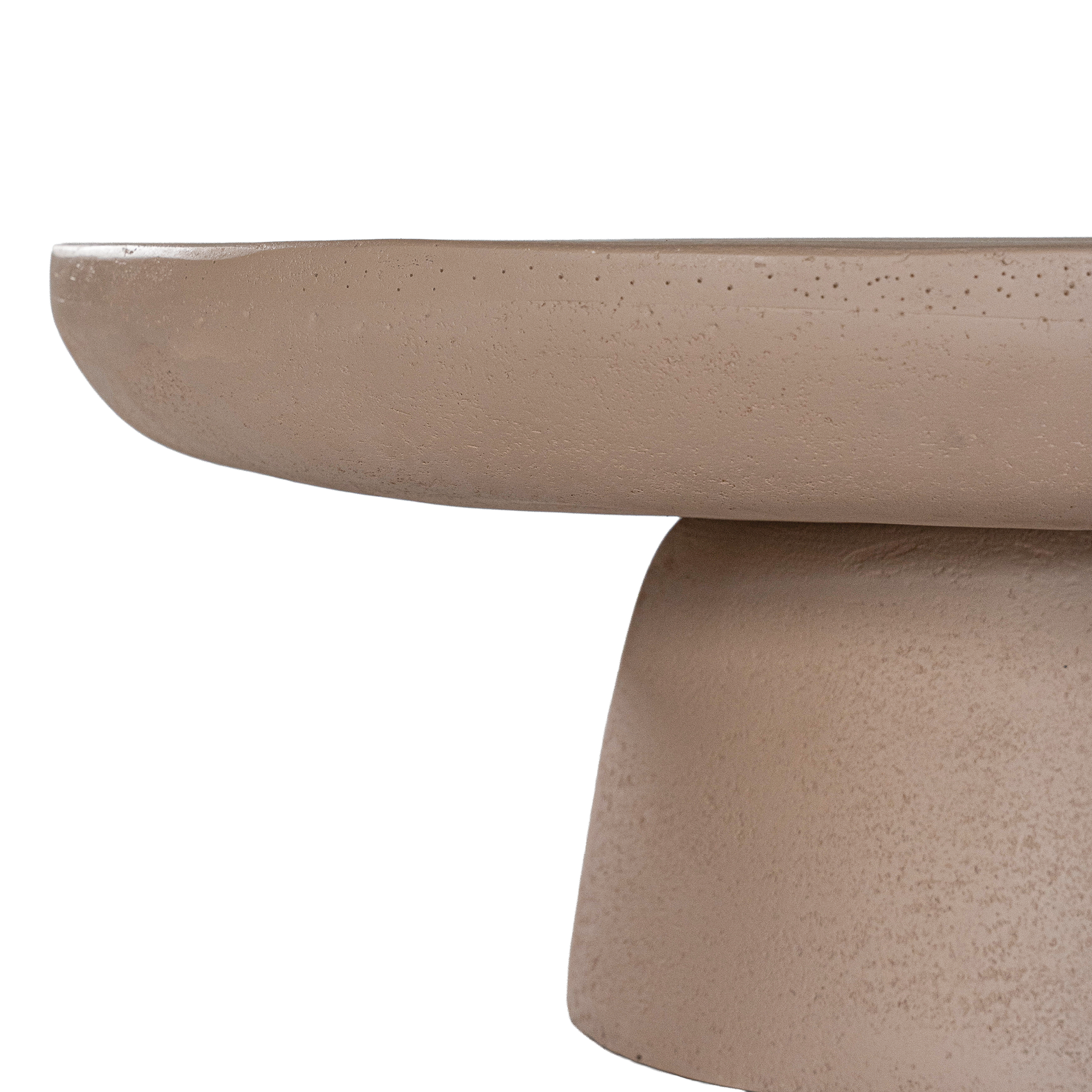 Tarran coffee table in nomad dune with rounded sculptural form