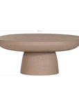 Tarran coffee table in nomad dune with rounded sculptural form