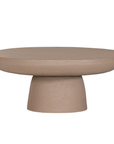 Tarran coffee table in nomad dune with rounded sculptural form