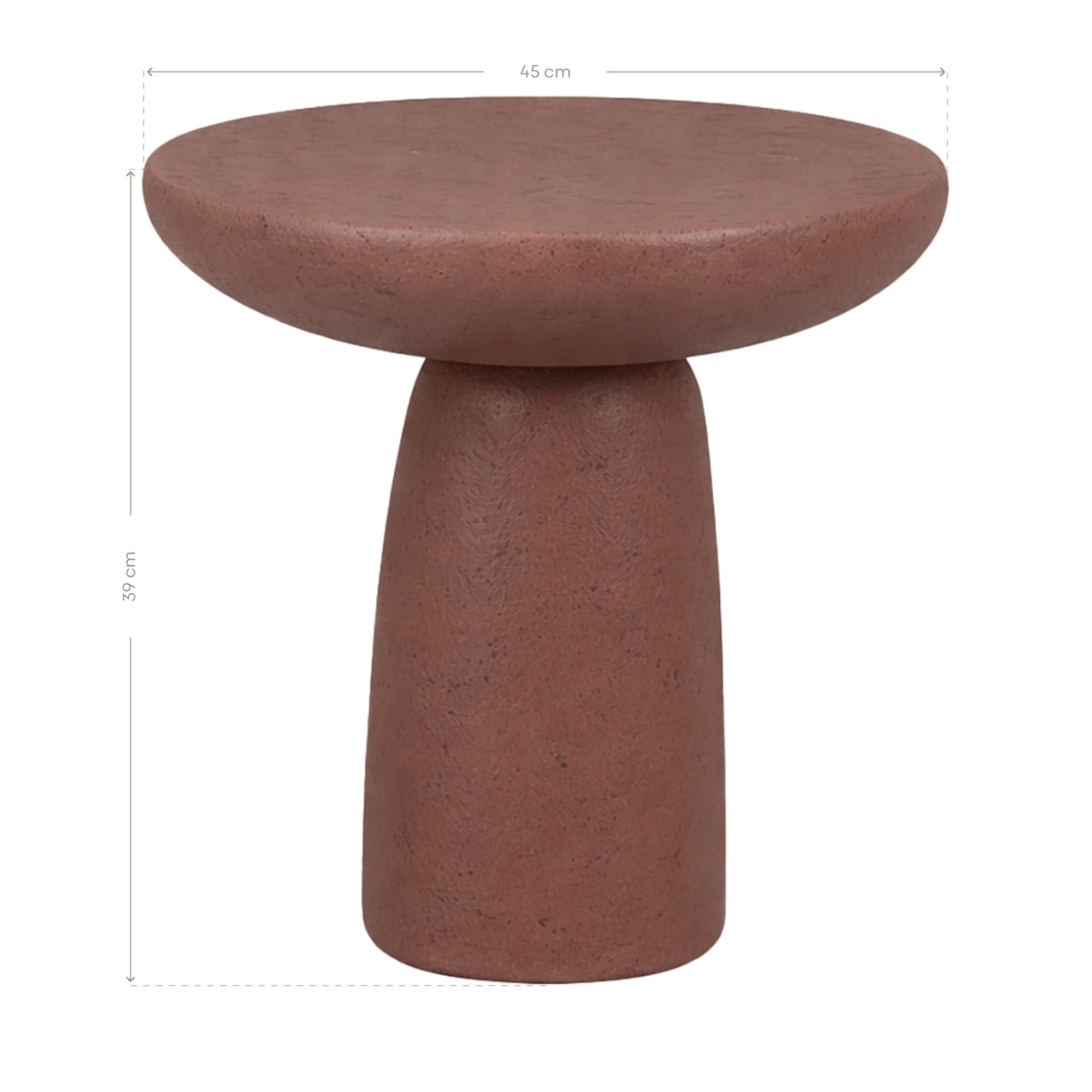 Tarran Stone Blend Side Table Cinnabar Clay - KULALA Living