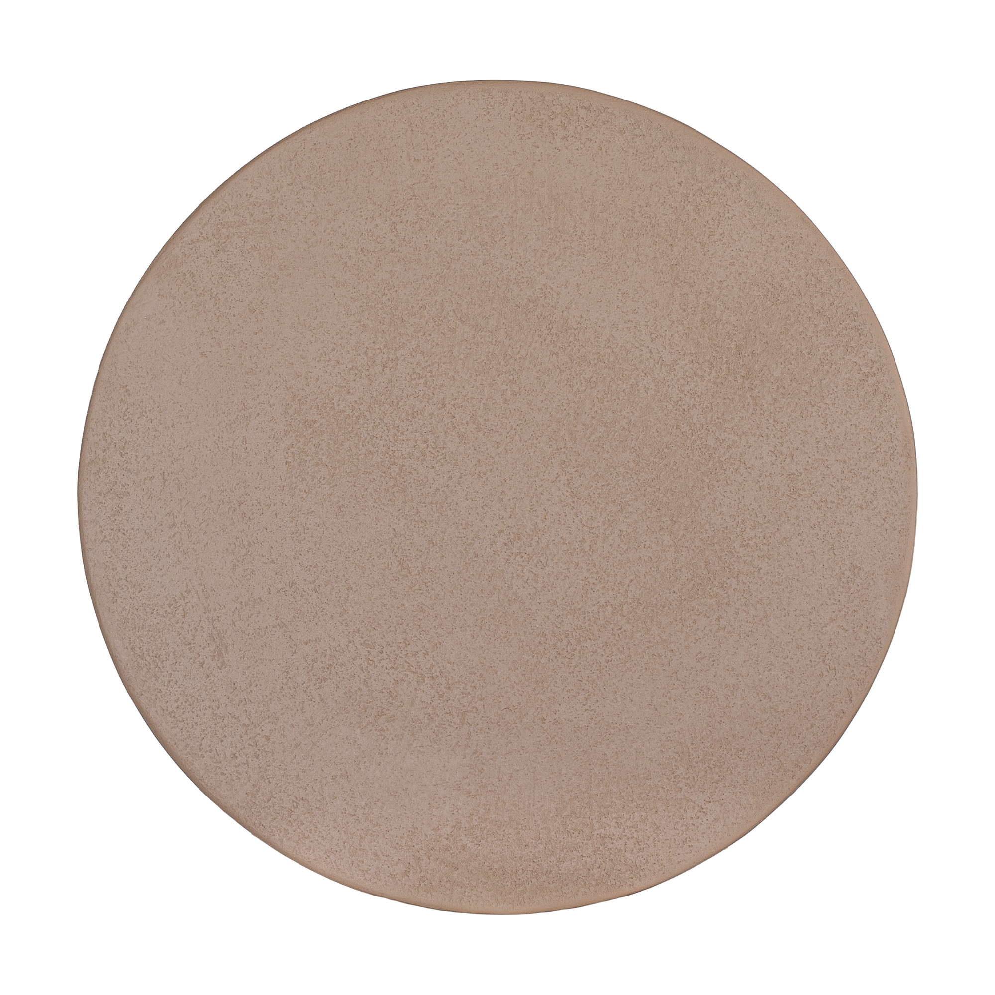 Tarran side table in nomad dune with sculptural pedestal base and rounded top shown in a clean minimal setting.