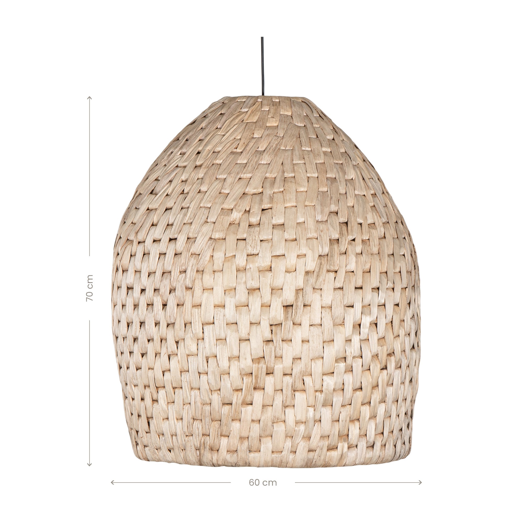 Natural woven pendant light with textured basket weave design, perfect for coastal and relaxed living spaces
