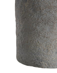 Rustic textured paper mache pendant light with a raw, organic finish and a natural rope accent, ideal for adding earthy elegance to modern interiors