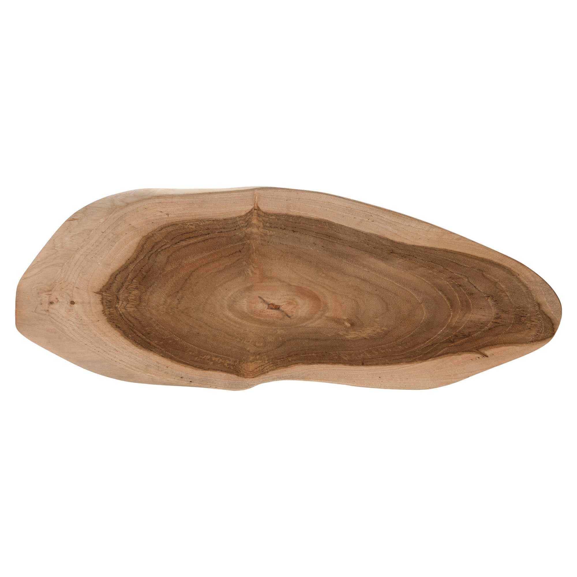 Vara cheese board in teak with organic shape and natural wood grain detail.