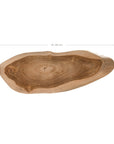 Vara cheese board in teak with organic shape and natural wood grain detail.