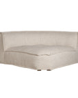 Luxurious modern curved sectional sofa with soft neutral upholstery and plush cushions, designed for ultimate comfort and contemporary living spaces