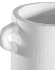 White handled vases with a modern rustic design, perfect for contemporary decor