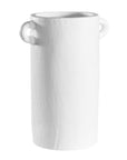 White handled vases with a modern rustic design, perfect for contemporary decor