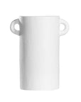 White handled vases with a modern rustic design, perfect for contemporary decor