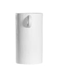 White handled vases with a modern rustic design, perfect for contemporary decor
