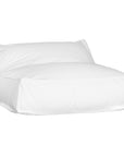 White lounge bean bag for outdoor relaxation, featuring durable fabric and ergonomic shape. Ideal for poolside lounging, garden seating, or creating a casual chill-out area.