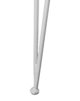 White natural rattan bar chair with curved back and slim metal legs, perfect for modern and stylish dining settings