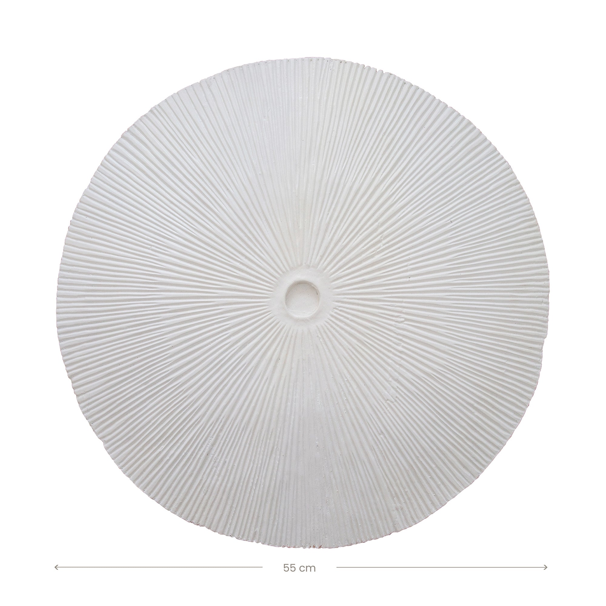 KULALA Living white textured round wall decor set with intricate radial patterns, adding dimension and contemporary elegance to any space