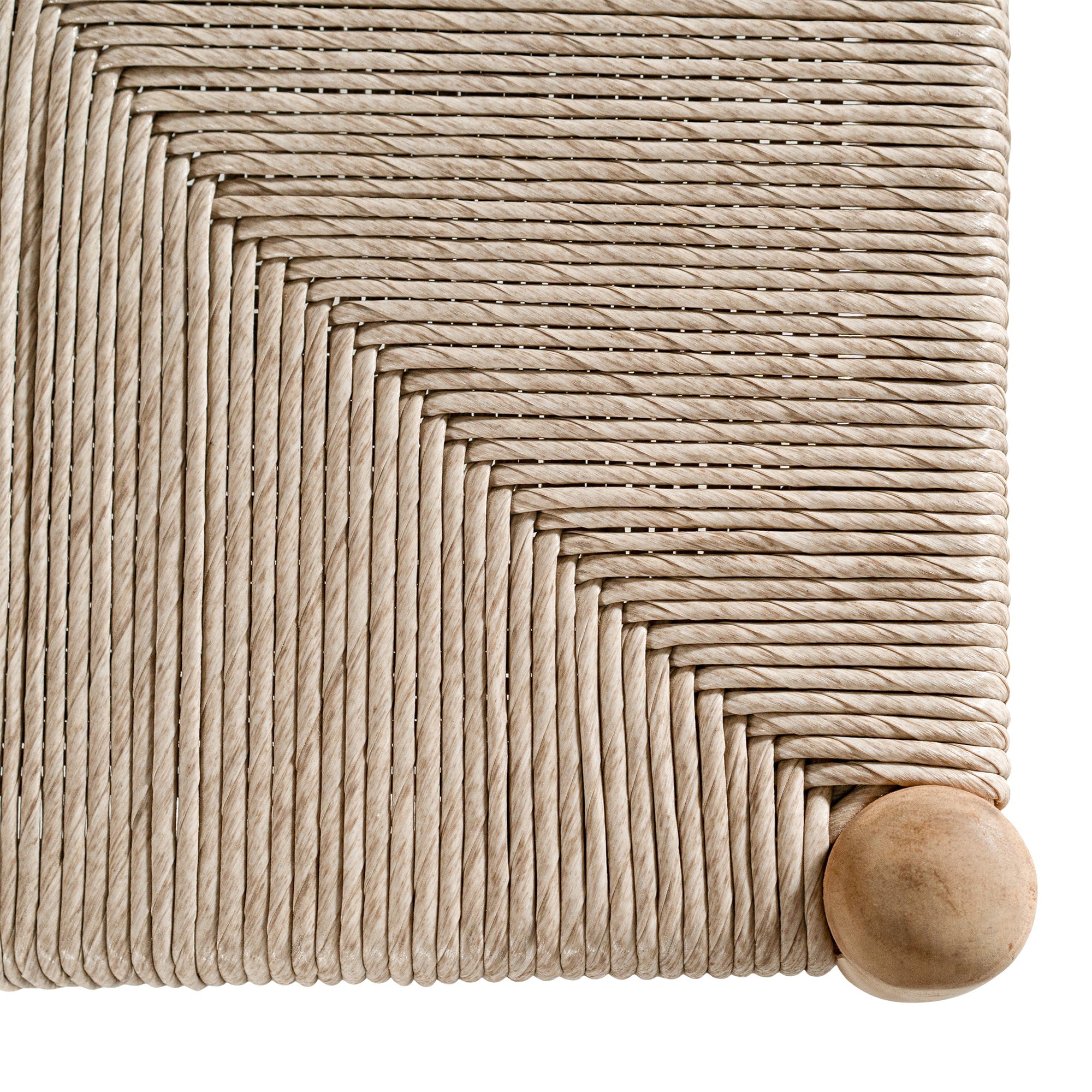A natural timber wishbone dining chair with a handwoven rope seat, featuring an iconic curved backrest and minimalist Scandinavian-inspired design. Perfect for modern coastal and contemporary interiors, offering both style and comfort