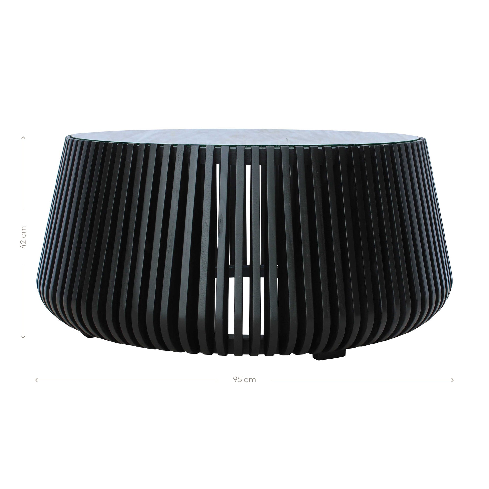 Zania Oak Coffee Table in Black