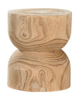 Mava Wooden Stool handcrafted from solid paulownia wood, featuring a sculptural design and natural wood grain, perfect for modern interiors.