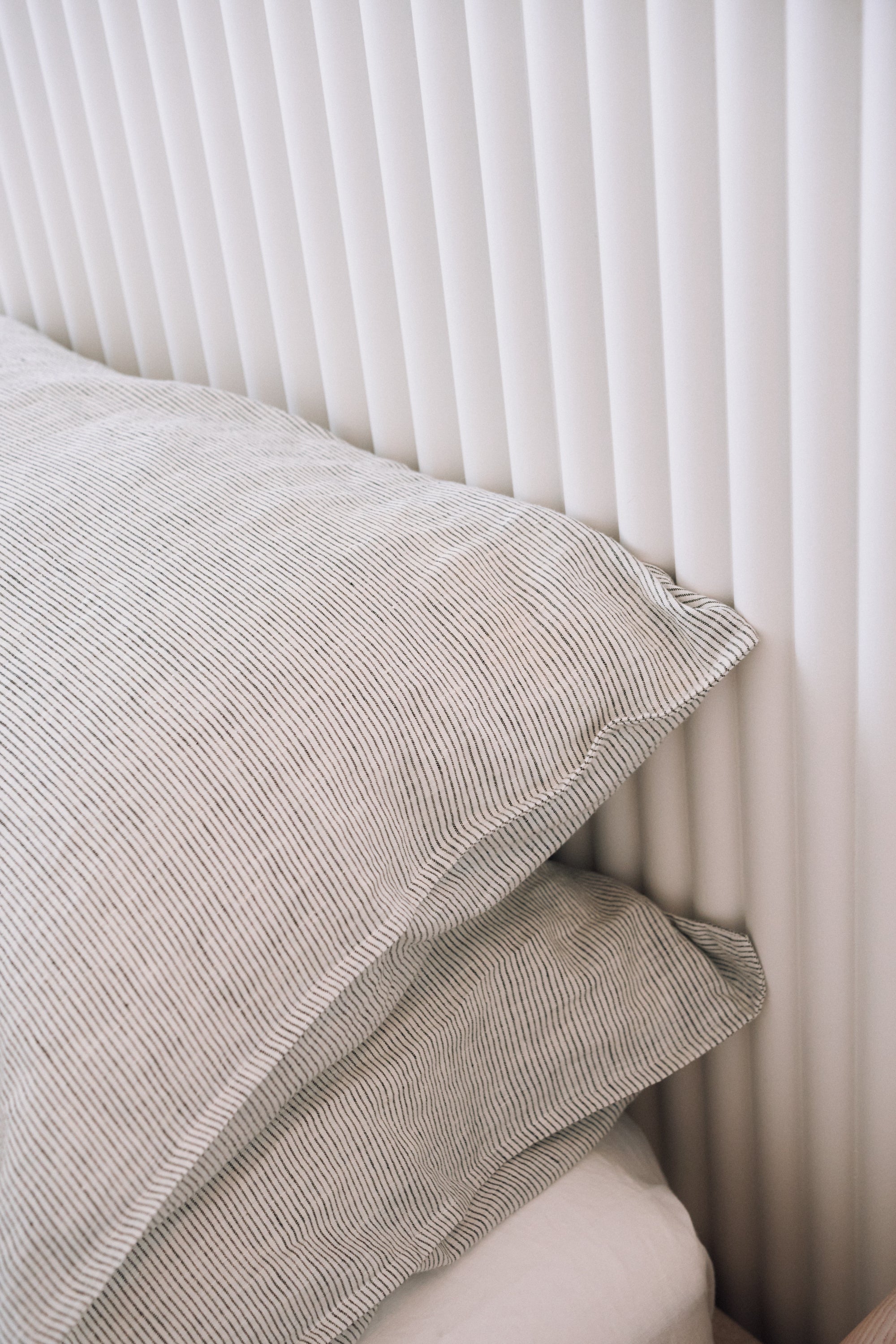 SOL Linen Ink Pinstripe Linen Pillowcases Set of Two - KULALA Living