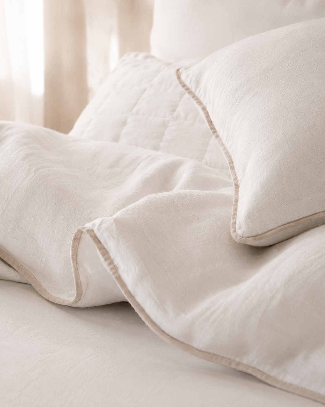 SOL Linen Pipi Piped Linen Duvet Cover - KULALA Living