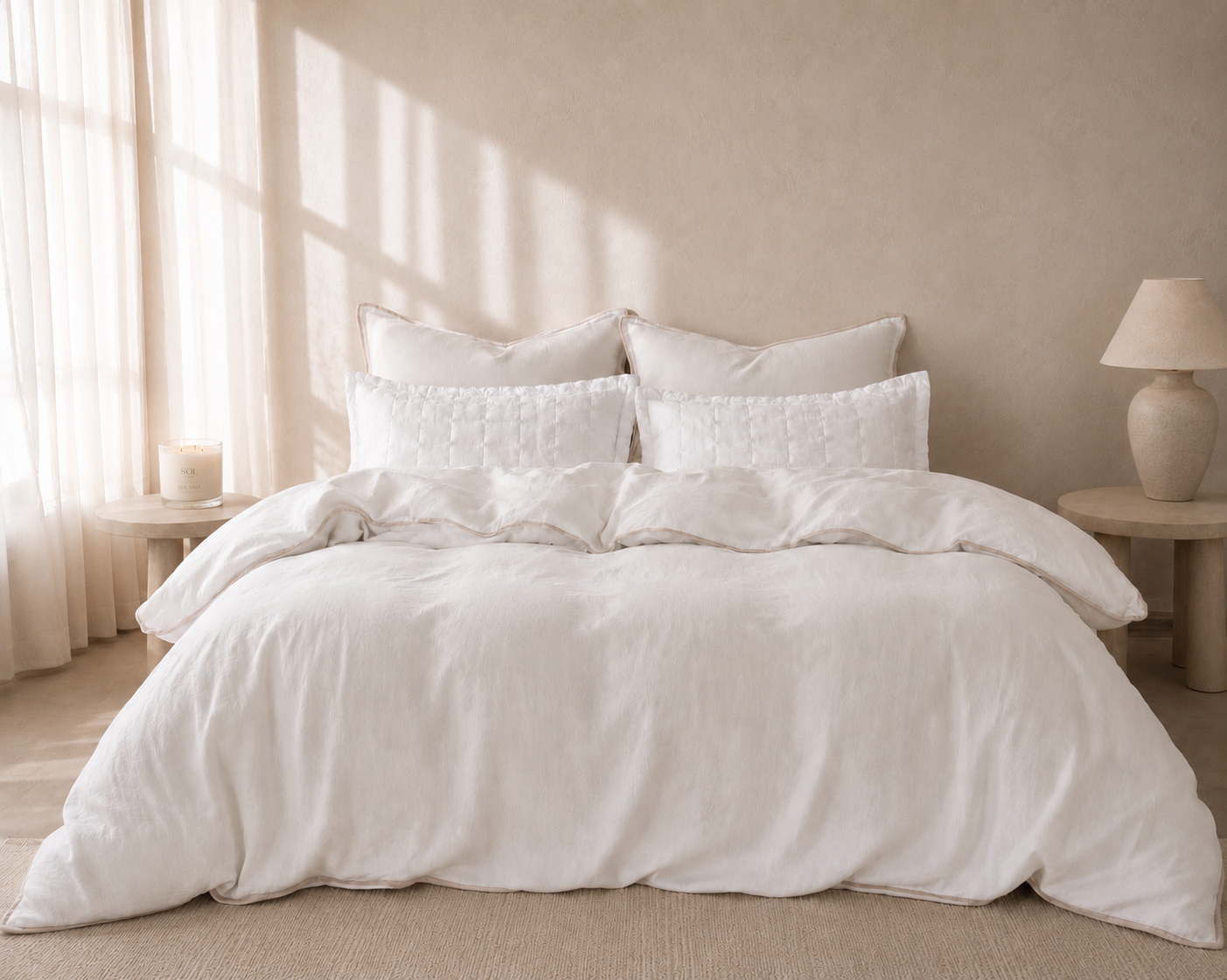 SOL Linen Pipi Piped Linen Duvet Cover - KULALA Living
