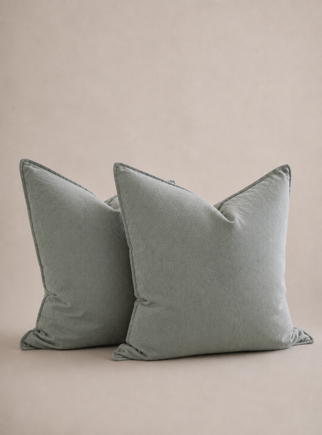 SOL Linen Sea Mist linen European pillowcases set of two, soft and breathable bedding with a relaxed, natural look.